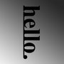 Wallity Hello-5 Escultura de pared de metal negro